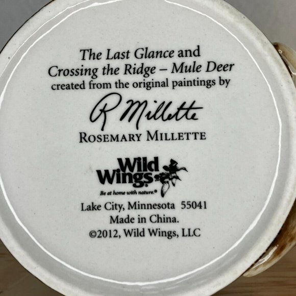 Wild Wings Mule Deer The Last Crossing Sculpted Mug by Rosemary Millette - Picture 9 of 11